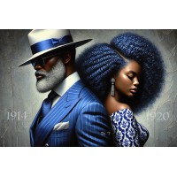 Blue & White Timeless Elegance - 12x18 Poster