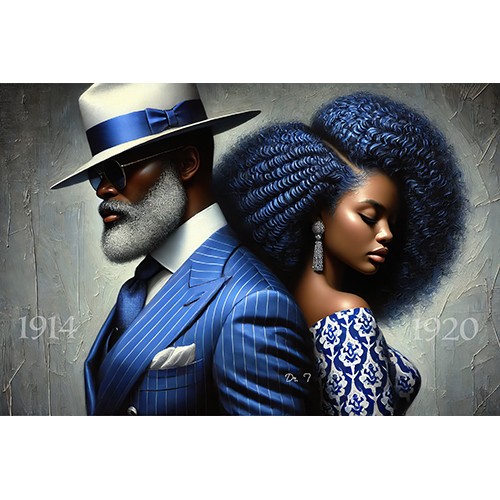 Blue & White Timeless Elegance - 12x18 Poster Blue & White Timeless Elegance - 12x18 Poster